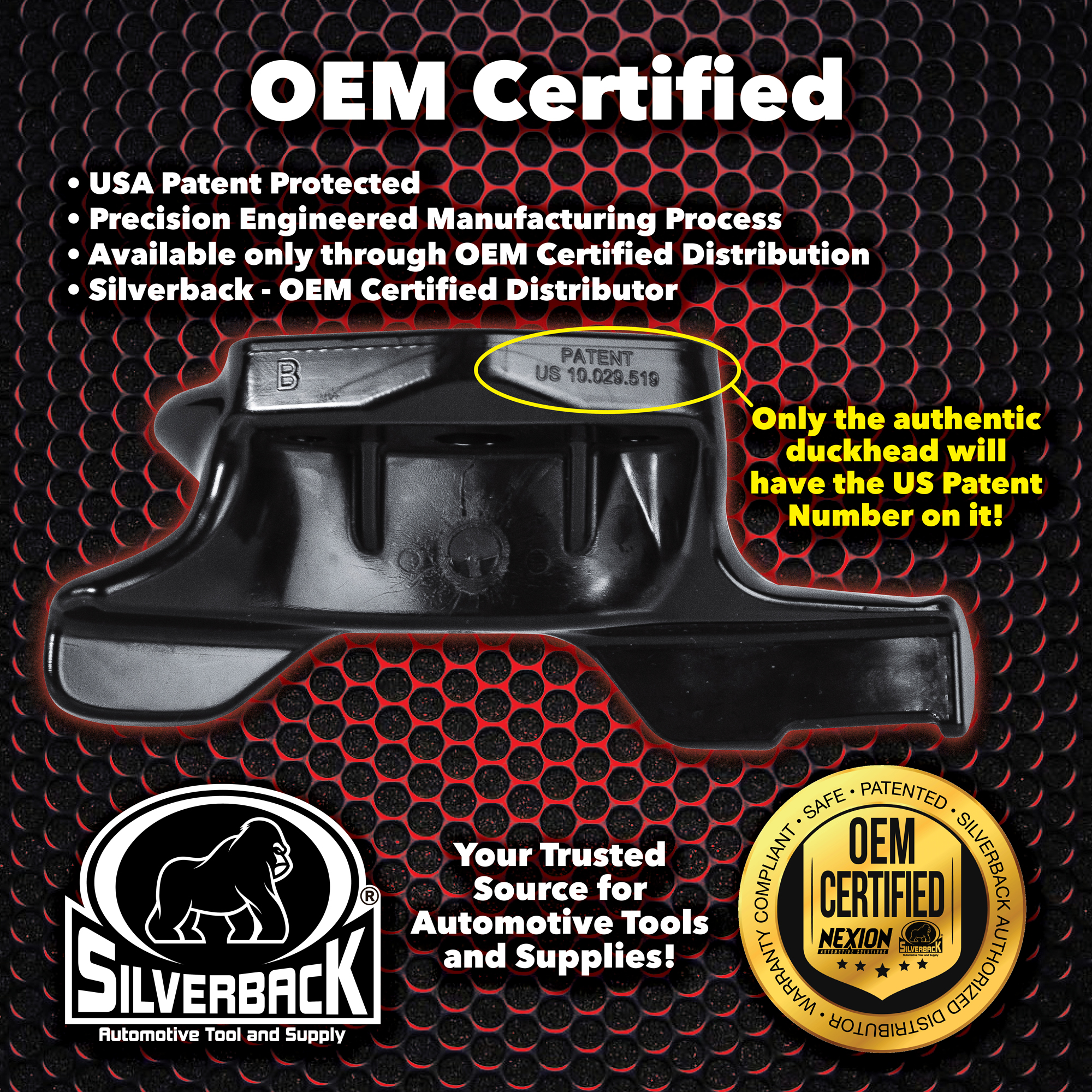 Wing Style Black Plastic Duck Head for Corghi, Hunter TCX Tire Changers - Image 6