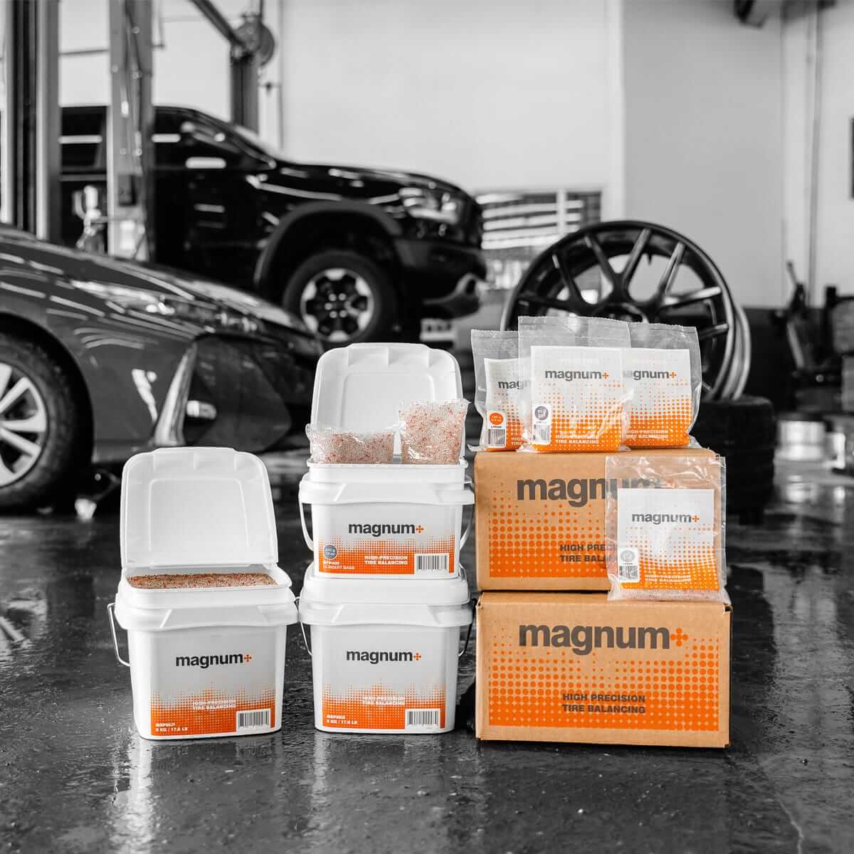 Magnum+ Tire Balancing Beads OZ Set of Bags, TPMS Compatible (LTP100)  Silverback