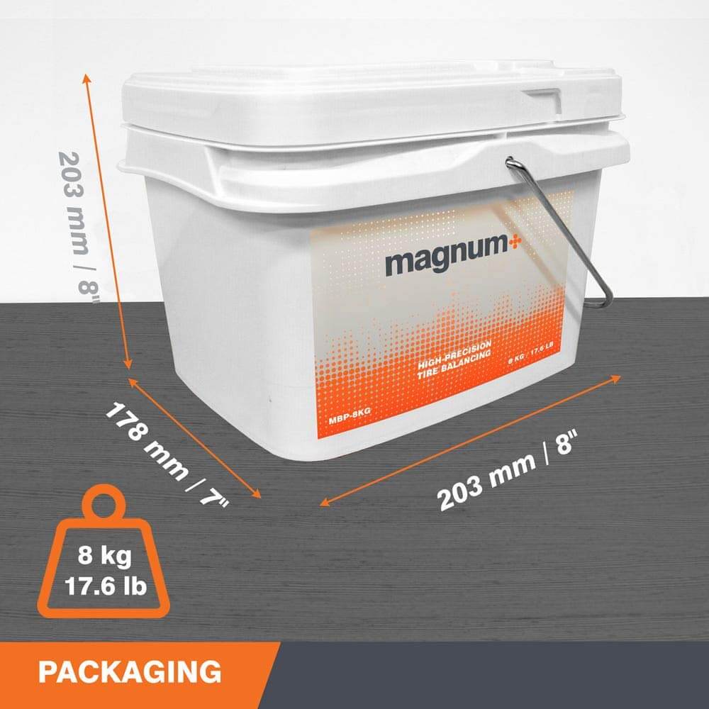 Magnum+ Tire Balancing Beads Bulk Tub 17.6 lb. with Scoop, TPMS Compatible  Silverback